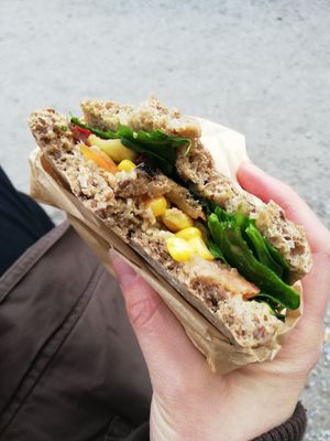 Sandwich with grilled vegetables at Dean & David - Makartplatz in Salzburg