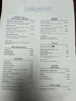 Menu  at Carrotsticks & Cravings - Stanley in Central Singapore