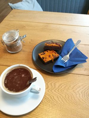 Vegan pumpkin brownies at Kijamii Kaffee in Witten