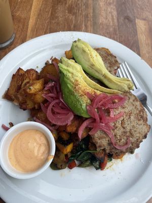 Vegan beast plate   at Heist Cafe in San Francisco