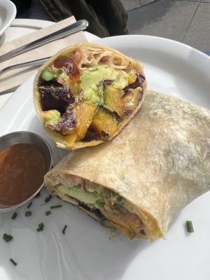 vegan burrito  at Heist Cafe in San Francisco