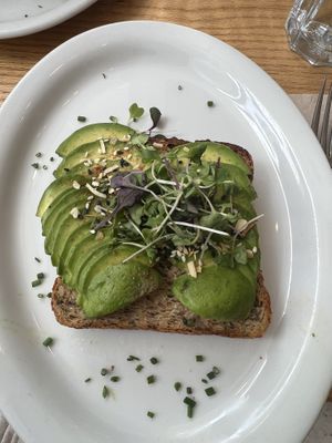 Avocado toastt  at Heist Cafe in San Francisco