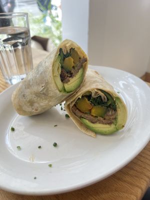 Vegan wrap  at Heist Cafe in San Francisco