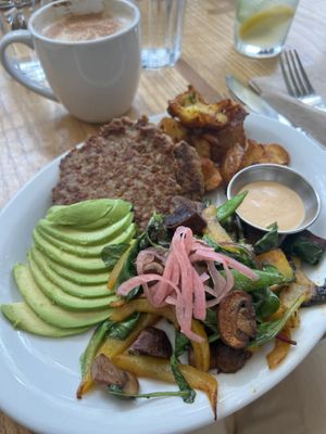 Vegan plate  at Heist Cafe in San Francisco