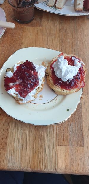 Vegan scone at Hollands at Holcombe in Ramsbottom