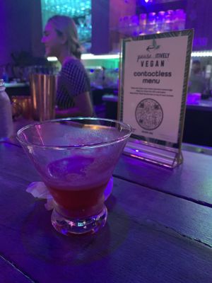 Mocktail  at Pauseitively Vegan in Deerfield Beach
