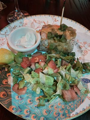 Half of a burrito  at Pauseitively Vegan in Deerfield Beach