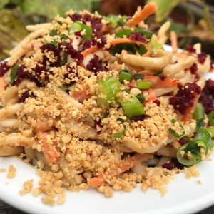 Peanut noodles at The Lady Killigrew in Montague