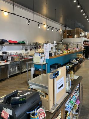 Huge deli - minimal inside seating, but large outdoor patio that is dog friendly  at Simple Foods Market in Del Norte