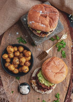 Burgers  at Vegan & Veggie in Medellin