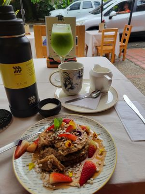 Breakfast buffet wherein you're served 5 rounds of delicious gourmet vegan delights. at Vegan & Veggie in Medellin