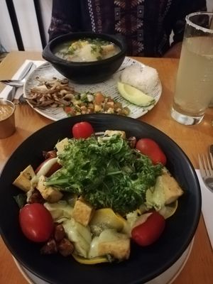 La Fresca and Sancocho at Vegan & Veggie in Medellin
