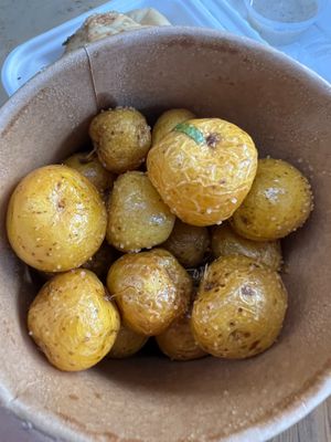 extra side of papas at Vegan & Veggie in Medellin