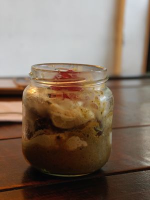 Pistacchio dessert — really good! at Vegan & Veggie in Medellin