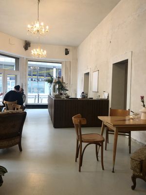 Inside (very pretty) at MOMI in Frankfurt