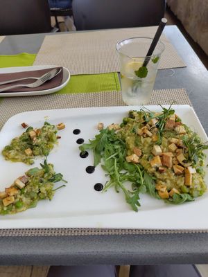 Very delicious vegan Risotto! at Grajska Gostilnica in Radovljica