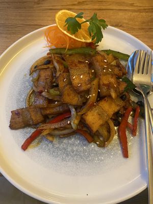 Pork belly in black bean   at The Butterfly Lovers in Berlin