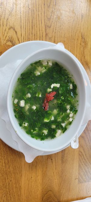 Wildkräutersuppe at The Butterfly Lovers in Berlin