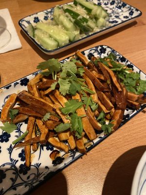 Smoked tofu with peanut soy sauce salad  at The Butterfly Lovers in Berlin