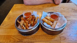 Won tons and spring rolls at The Butterfly Lovers in Berlin