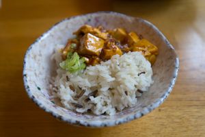 Mapo Tofu mit veganem Hack at The Butterfly Lovers in Berlin