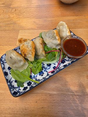 Teigtaschen gebraten at The Butterfly Lovers in Berlin