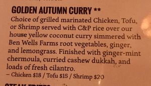 Get the tofu. It is beyond words. Wakes up every taste bud! at The Floridian in St Augustine