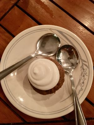 Vegan carrot cake cupcake at The Floridian in St Augustine