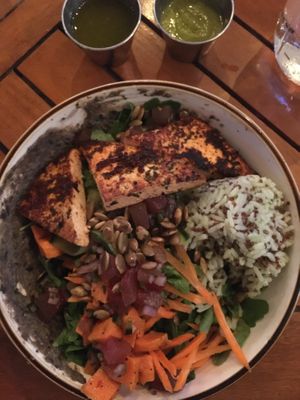 Quinoa bowl with blackened tofu. at The Floridian in St Augustine