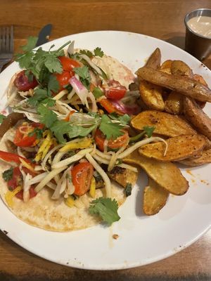 Vegan tacos with tempeh  at The Floridian in St Augustine
