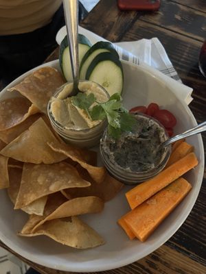 Chips n Dip appetizer amazing bean dip!   at The Floridian in St Augustine