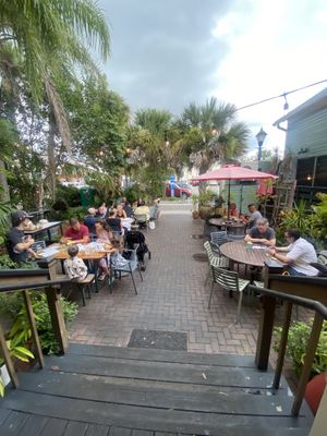Outdoor seating   at The Floridian in St Augustine