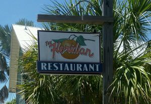 outside sign  at The Floridian in St Augustine