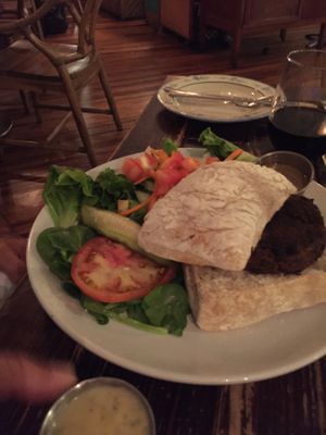Veggie burger at The Floridian in St Augustine