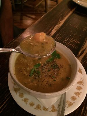 Squash, kale, garbanzo soup  at The Floridian in St Augustine