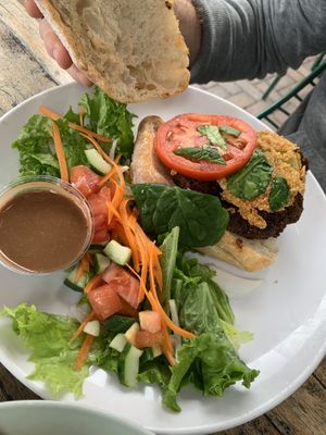 Veggie burger  at The Floridian in St Augustine