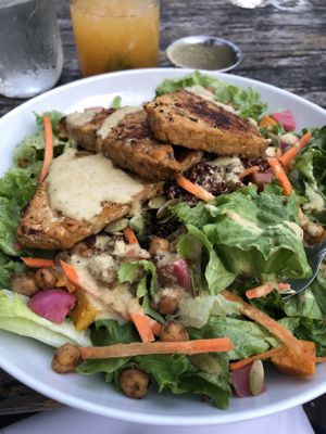 Great salad with blackened tempeh. Also gluten free   at The Floridian in St Augustine