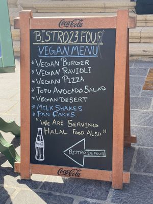Menu vegan  at Bistro 23 Four in Gozo