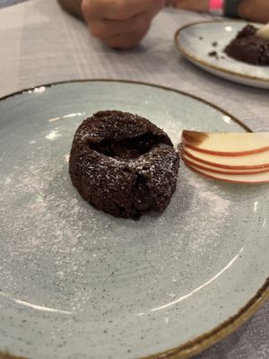 Vegan chocolate fondant   at Bistro 23 Four in Gozo