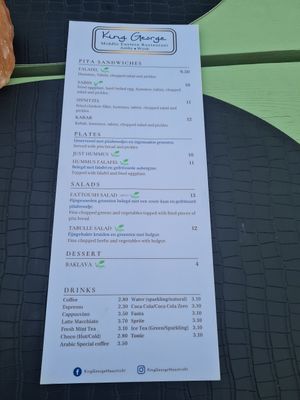 Menu 2 at King George in Maastricht