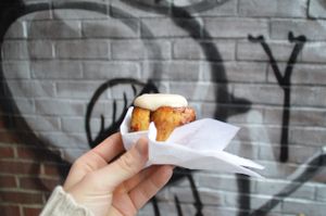 Mini cinnamon bun was delicious. Sugar overload. #noregrets at Bunner's Bake Shop - Junction in Toronto