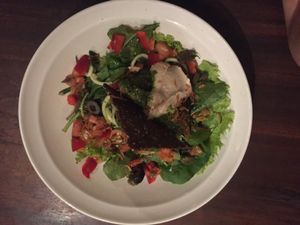 Raw zucchini noodle  at Soma Cafe in Ubud