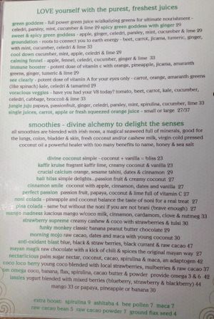 Soma menu p 004 at Soma Cafe in Ubud