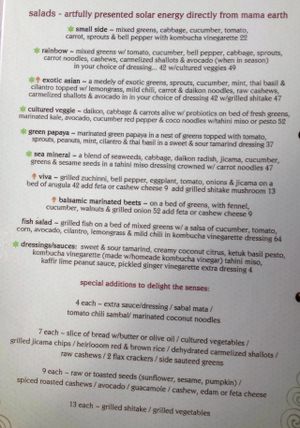 Soma menu p 008 at Soma Cafe in Ubud