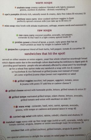 Soma menu p 009 at Soma Cafe in Ubud