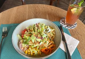 Salad Bowl + Homemade Ice Tea  at Mairübe in Luzern