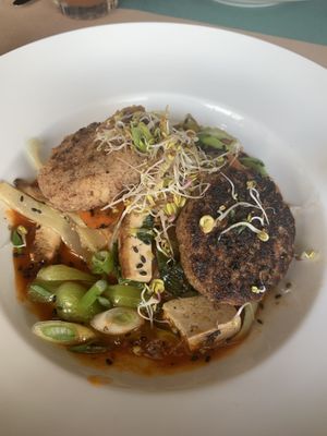 Sticky sweet and spicy rice cakes!   at Mairübe in Luzern