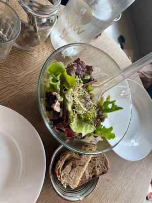 Table Salad & Bread at Mairübe in Luzern