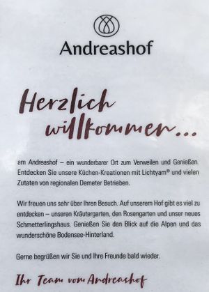 . at Andreashof Jeridin in Uberlingen