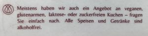 Vegane Kuchen auf Anfrage at Andreashof Jeridin in Uberlingen